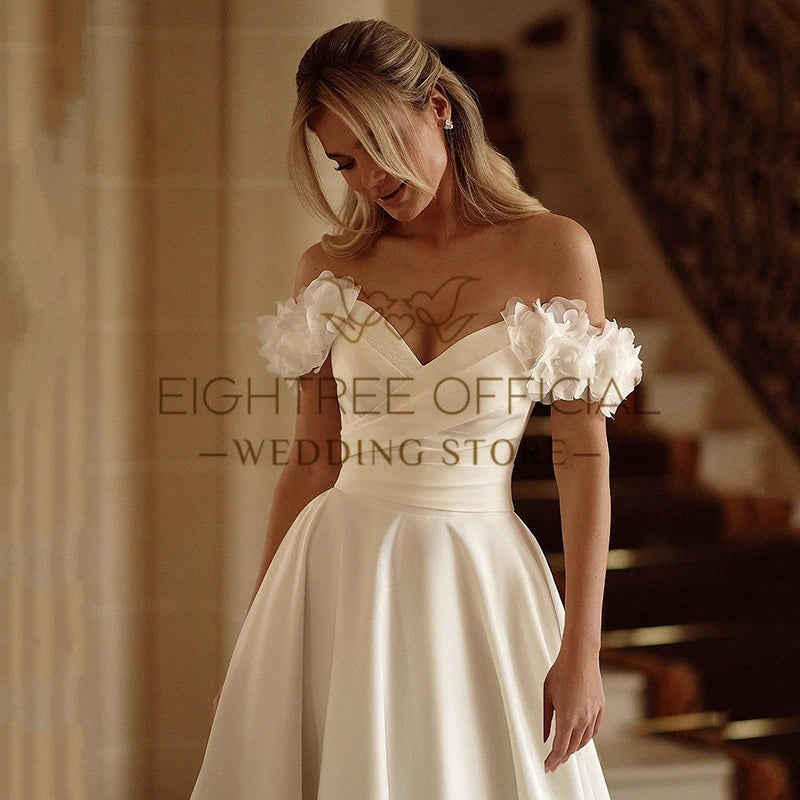 Elegant A-Line Wedding Dresses Women Sweetheart Princess Bridal Dress Boho Beach Wedding Prom Ball Gowns Customized